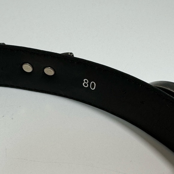 Richard Gampel Paris Brown Vachette Veritable Belt size 80 Leather Silver Zebra - Picture 7 of 16